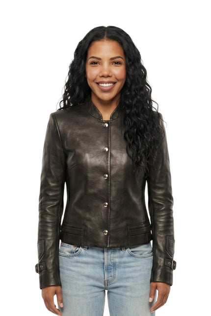NYC Emma Grede Black Leather Jacket