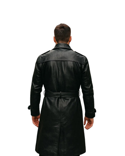 Nick Fury Leather Trench Coat For Men's