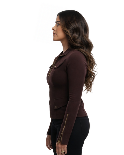 Nora Torrez Maroon Jacket Buy