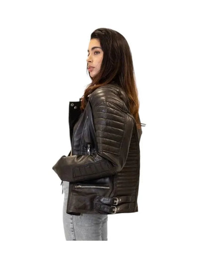 oversized 90's vintage biker jacket for women, timeless fashion piece