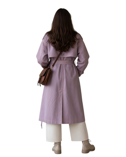 Oversized Dusty Pink Trench Coat Buy