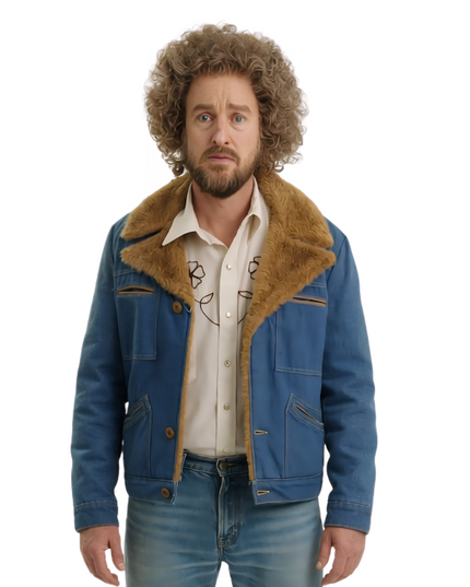 Paint 2023 Owen Wilson Carl Nargle Blue Shearling Jacket