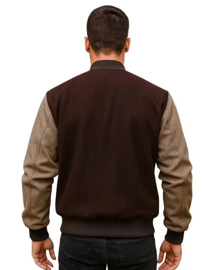 Payday 2 brown B logo varsity cosplay jacket