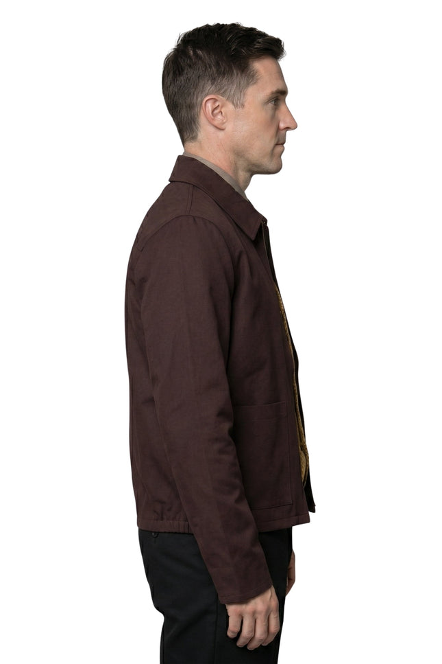 Phil Dunster 2026 Brown Leather Jacket from HBO Max Series