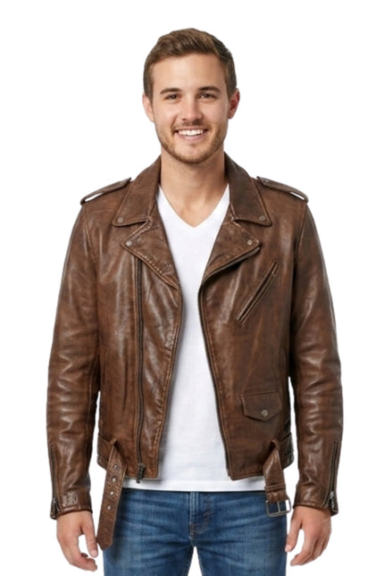Pilot Pete Tv Series The Bachelor Season 25 Peter Weber Brown Biker Leather Jacket

