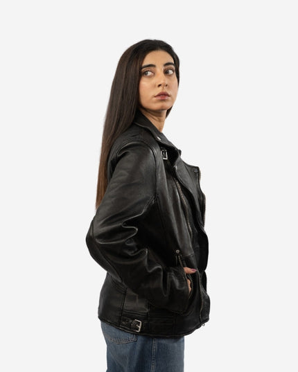 Premium Black Leather Moto Jacket