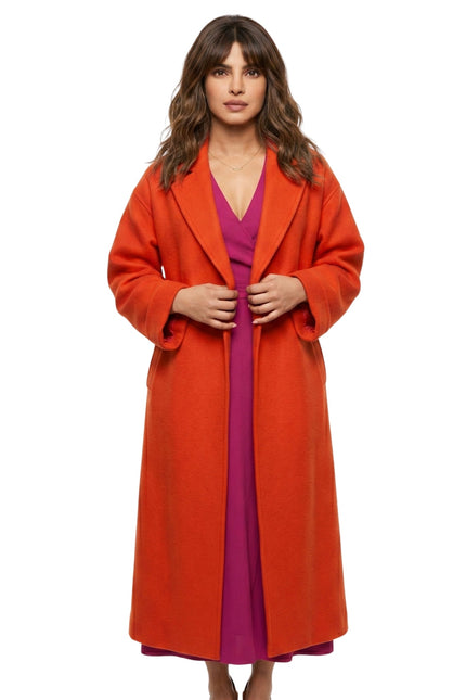 Priyanka Chopra Jonas Love Again 2023 Orange Coat Buy Now
