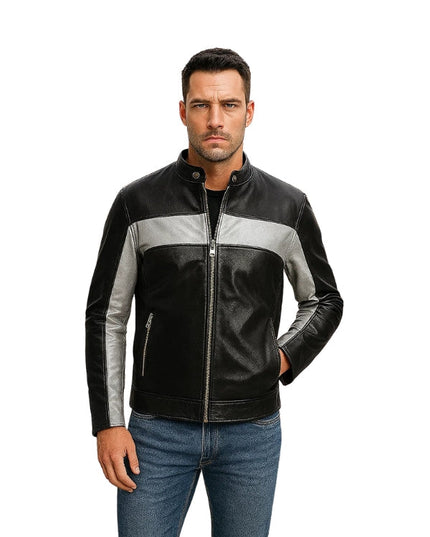 Randolf Black and Silver Leather Jacket