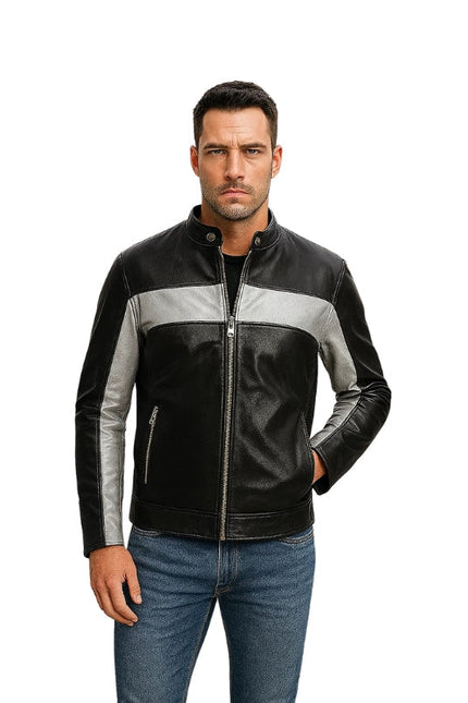 Randolf Black and Silver Leather Jacket