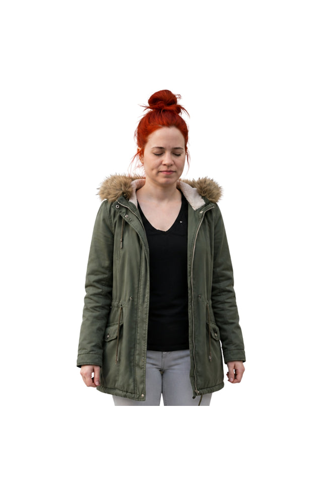 Resident Alien D’Arcy Bloom Green Shearling Hooded Jacket