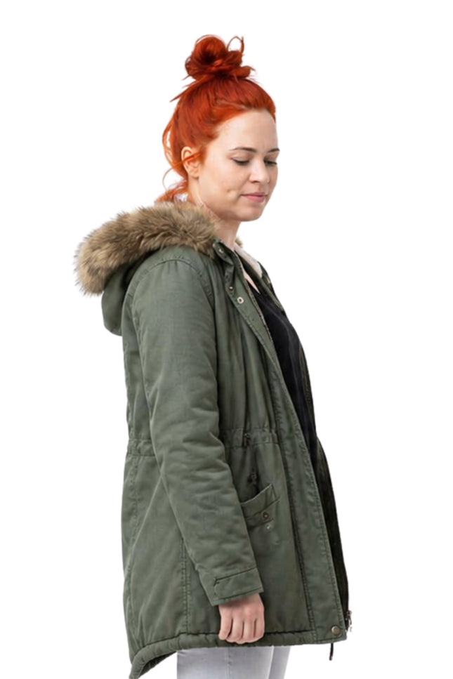 Resident Alien D’Arcy Bloom Green Shearling Hooded Jacket