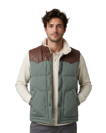 Retro Cowboy Style Quilted Vest 