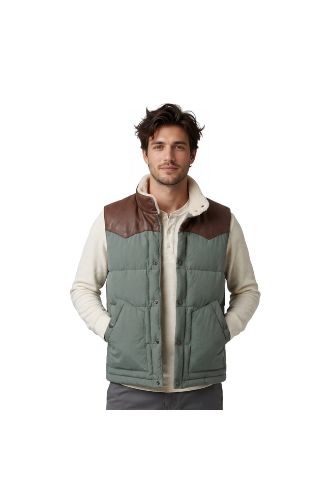 Retro Cowboy Style Quilted Vest 