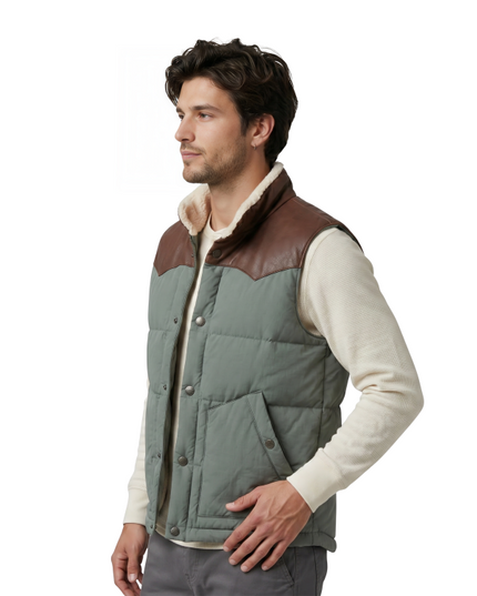 Retro Cowboy Style Quilted Vest Sale
