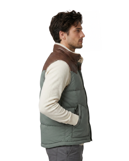 Retro Cowboy Style Quilted Vest Sale Live
