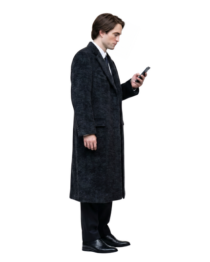 Robert Pattinson The Batman 2022 Black Long Coat Live