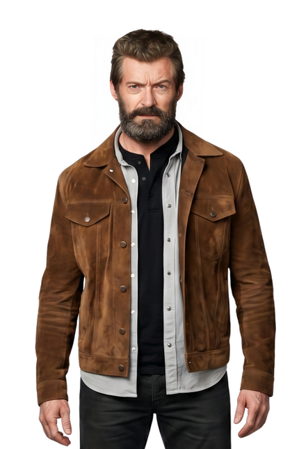Sale On Hugh Jackman X-Men Logan Wolverine Brown Leather Jacket