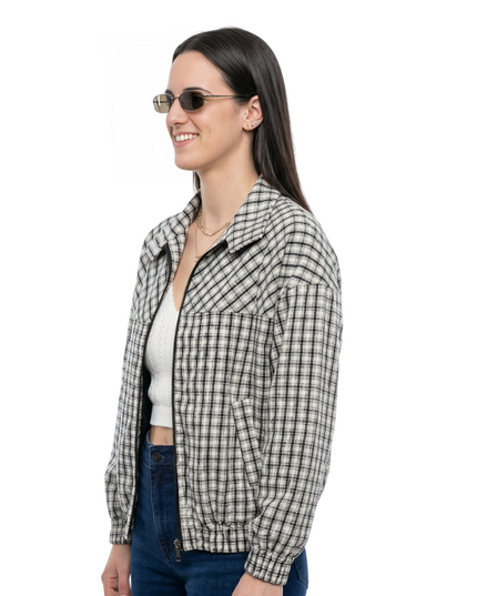 Shop Caitlin Clark Checked Cotton Jacket Now