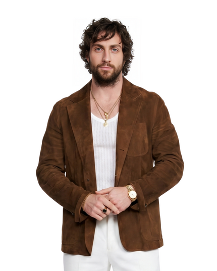 Shop The Aaron Taylor-Johnson 28 Years Later Suede Blazer
