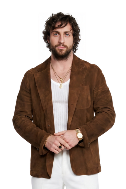 Shop The Aaron Taylor-Johnson 28 Years Later Suede Blazer