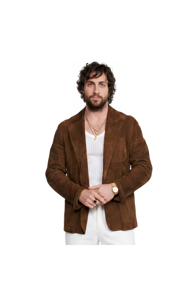 Shop The Aaron Taylor-Johnson 28 Years Later Suede Blazer