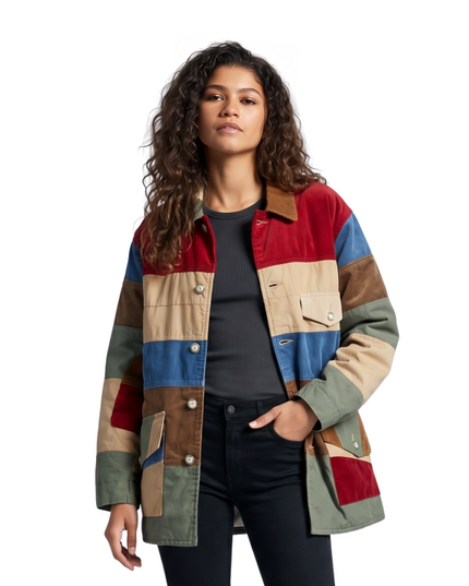 Shop The Euphoria S03 Zendaya Patchwork Jacket