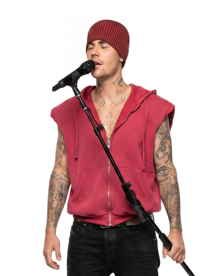 Shop The Greg Ross Justin Bieber Sleeveless Hoodie