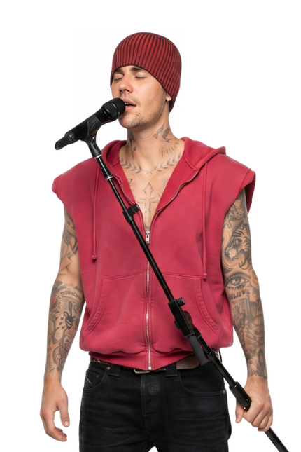 Shop The Greg Ross Justin Bieber Sleeveless Hoodie