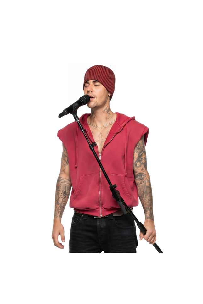 Shop The Greg Ross Justin Bieber Sleeveless Hoodie