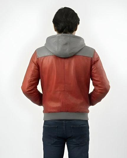 Men's Handcrafted Hoodie Style Bomber Jacket