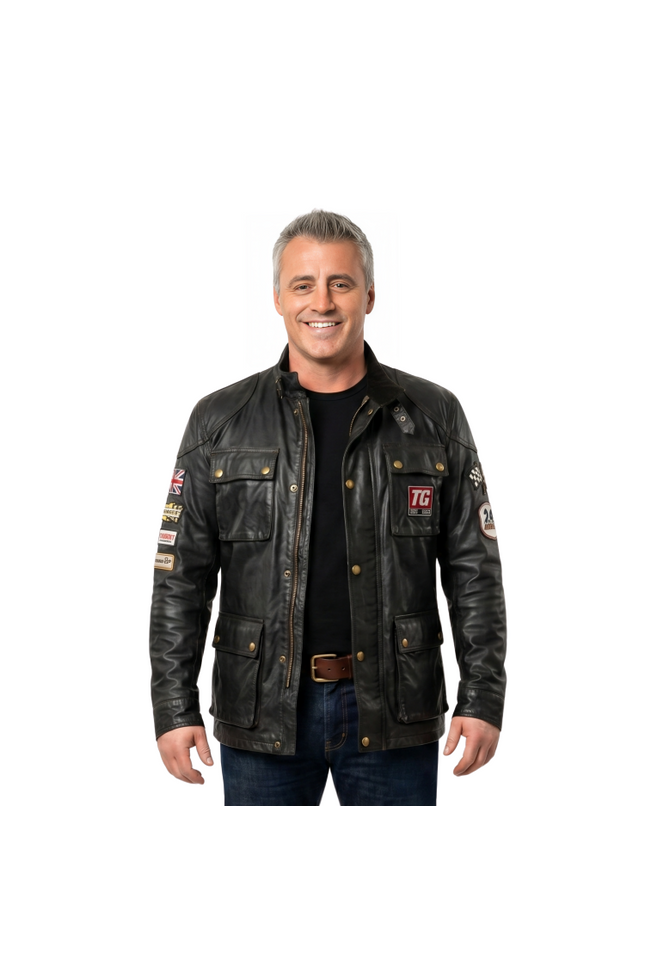 Shop The Top Gear Matt LeBlanc Black Leather Jacket