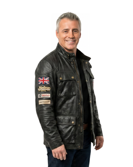 Shop The Top Gear Matt LeBlanc Black Leather Jacket Today
