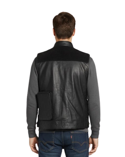 Unisex WWE Black Biker Leather Vest