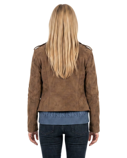 Shoresy Laura Mohr Brown Suede Leather Jacket Shop Today