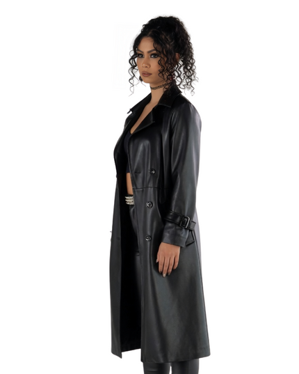 Shoresy S02 Ziigwan Keilani Rose Black Coat Buy Now