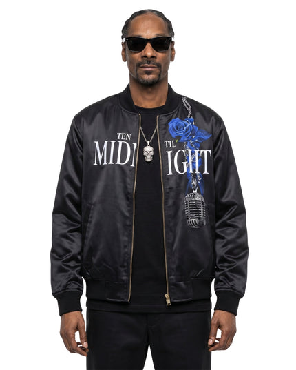 Snoop Dogg 2026 Coachella Black Satin Jacket