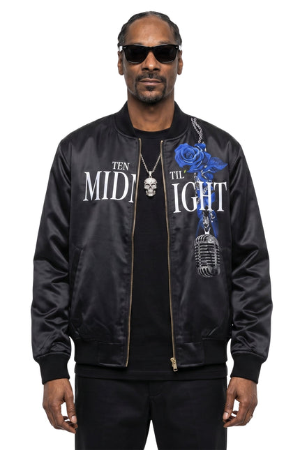 Snoop Dogg 2026 Coachella Black Satin Jacket