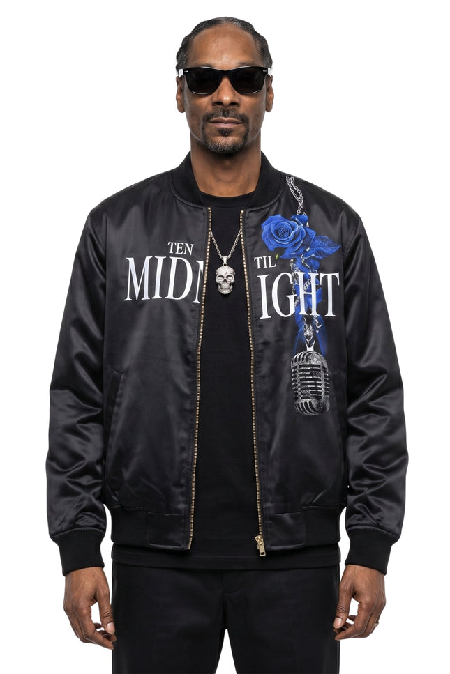 Snoop Dogg 2026 Coachella Black Satin Jacket