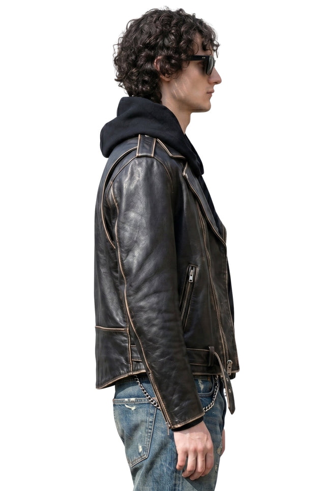 Sombr NYC 2026 Black Leather Jacket