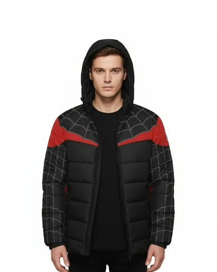 Spider-Man Miles Morales kids puffer jacket designed for warmth and comfort, perfect for everyday winter wear