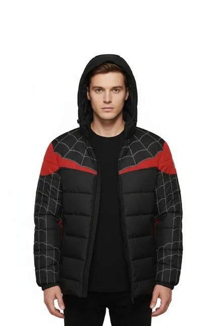 Spider-Man Miles Morales kids puffer jacket designed for warmth and comfort, perfect for everyday winter wear