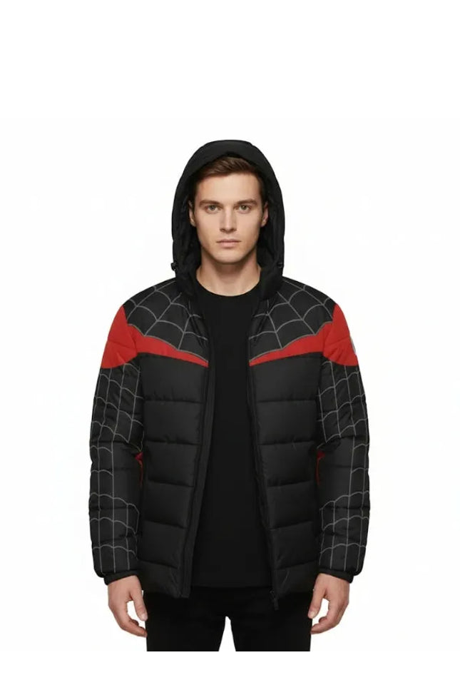 Spider-Man Miles Morales kids puffer jacket designed for warmth and comfort, perfect for everyday winter wear
