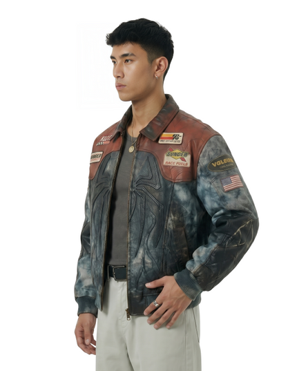 Spider-Man Vintage Biker Leather Jacket Buy