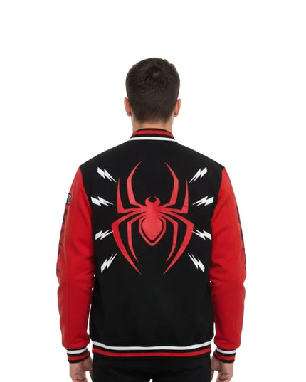 Spiderman Multi-Style Varsity Jacket with versatile design.