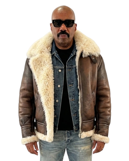 Steve Harvey Shearling Jacket