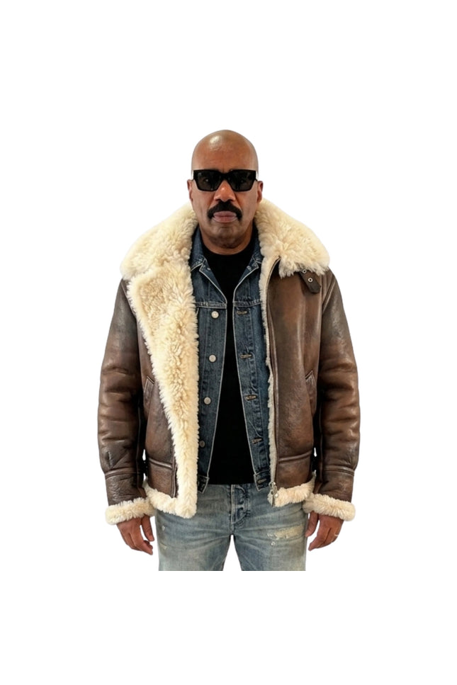 Steve Harvey Shearling Jacket