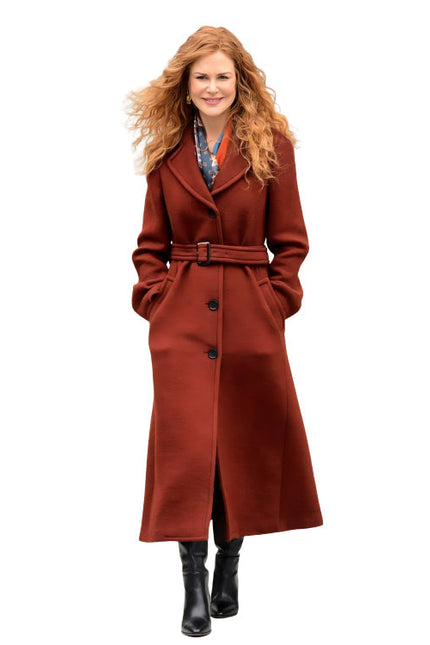 The Undoing Nicole Kidman Grace Fraser Brown Wool Coat