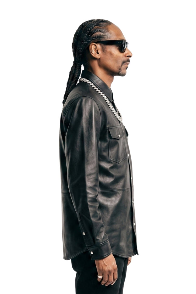 The Voice S28 Snoop Dogg Black Leather Biker Jacket