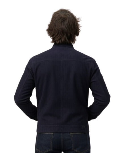 Blue suede jacket 