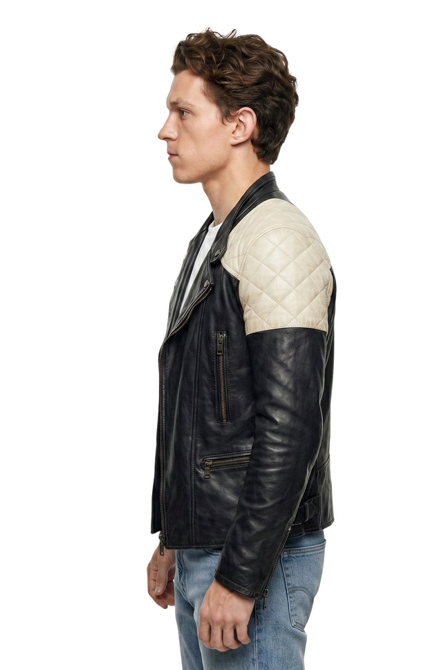 Tom Holland Black Leather Jacket